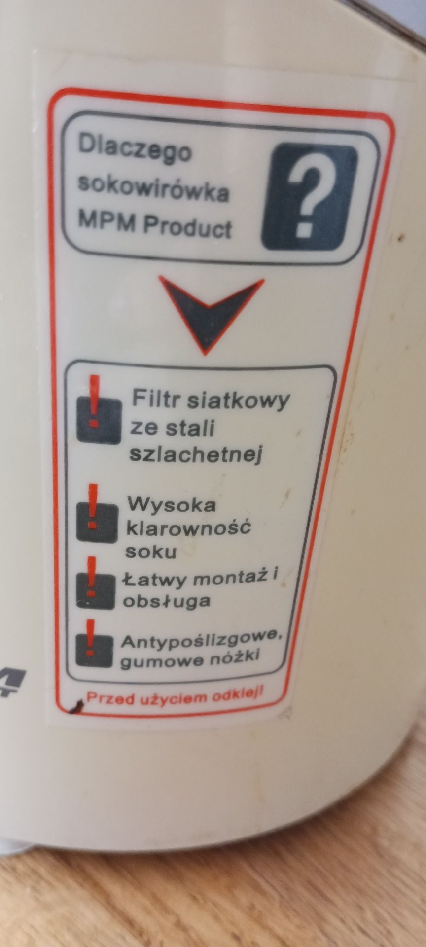 Sokowirówka firmy MPM