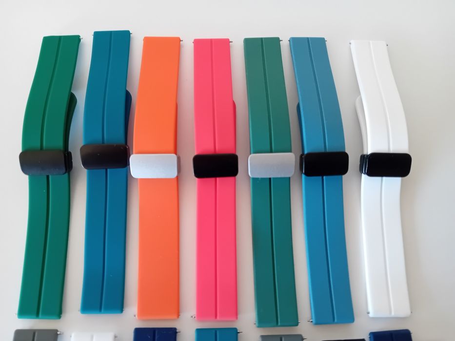 Braceletes Silicone 20mm Fecho Magnético Seiko Cauny Citizen Fortis