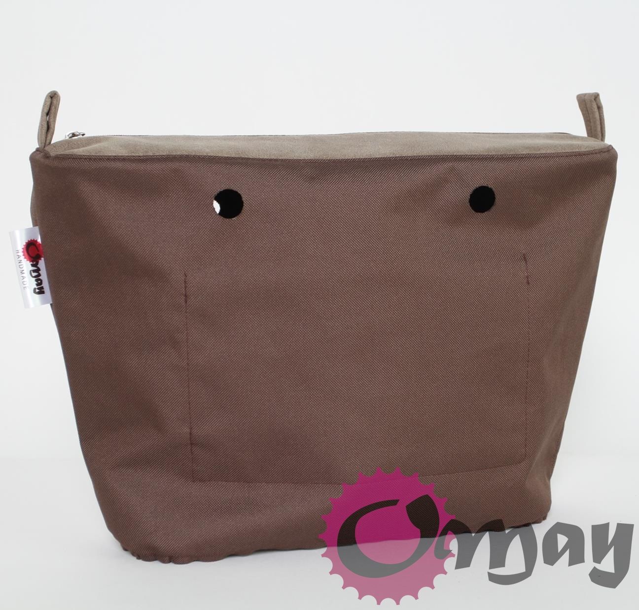 Efektowny organizer OBAG STANDARD ekoskóra brązowa 2 kieszenie OMAY.pl