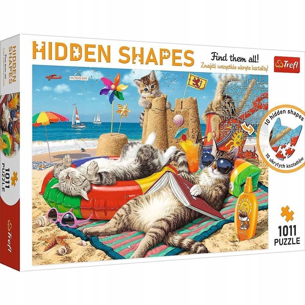 Puzzle 1011 Hiden Shapes Kocie Wakacje Trefl