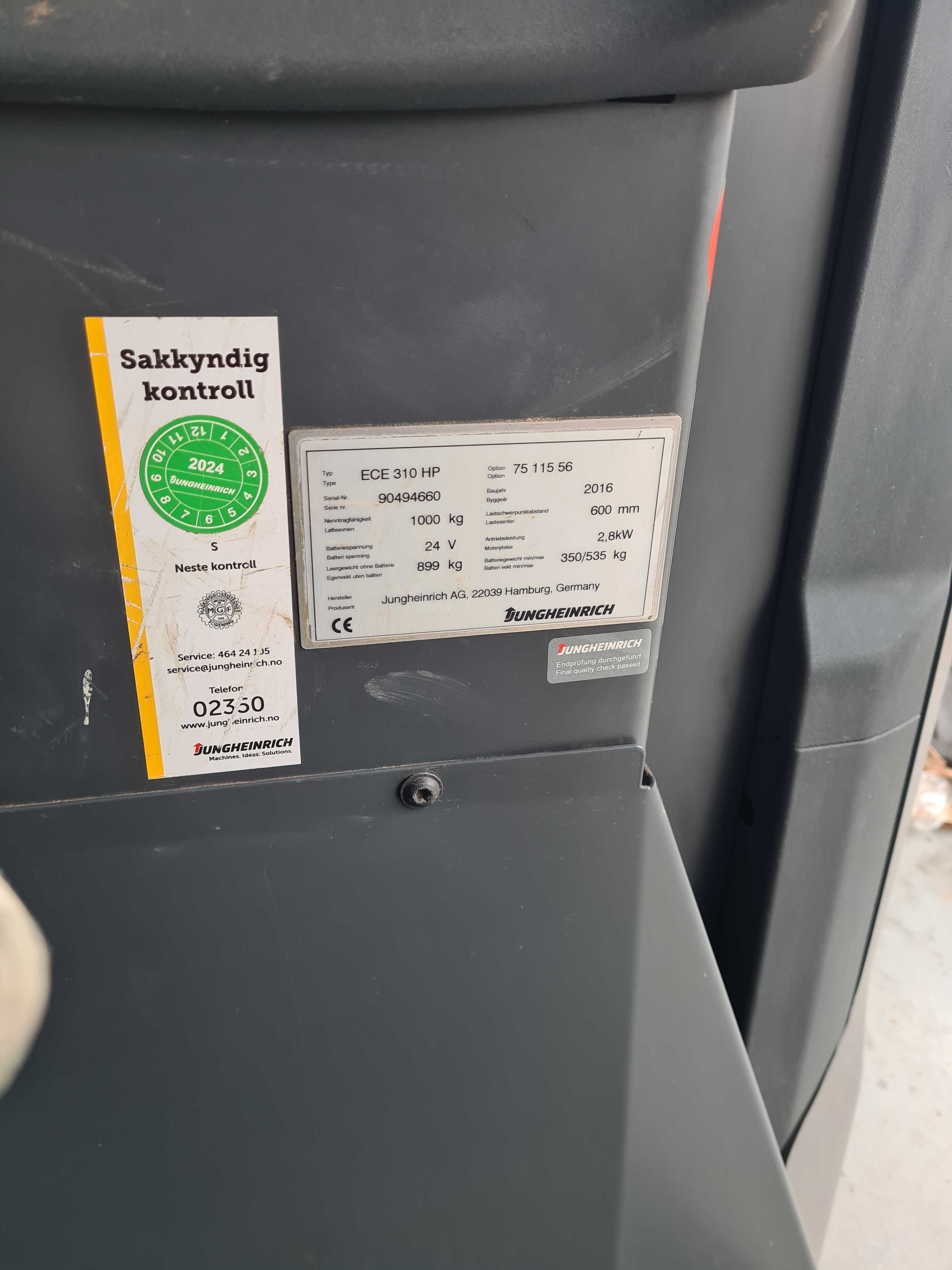 Paleciak elektryczny Jungheinrich