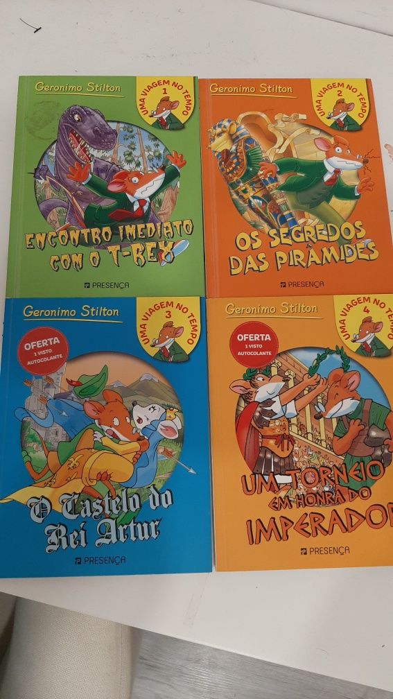 Conjunto de 4 Livros do "Geronimo Stilton" - Uma Viagem no Tempo