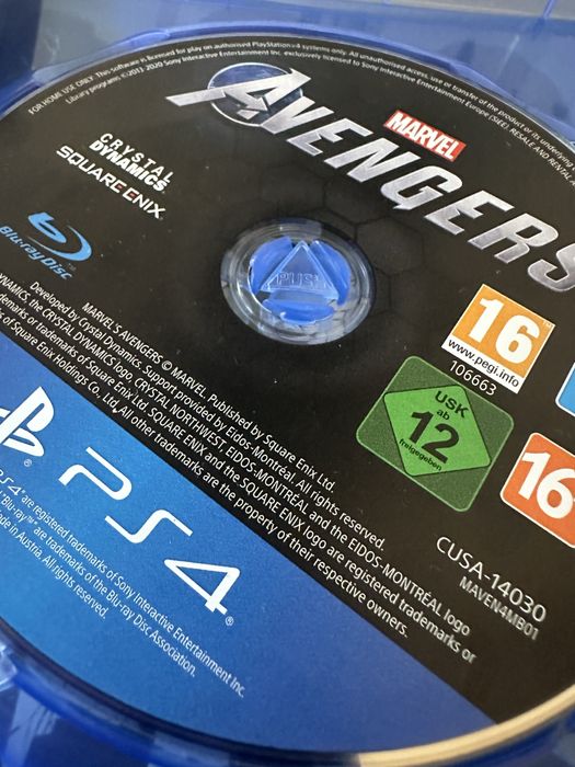 Ігровий диск Marvels Avengers (Месники) для PS4