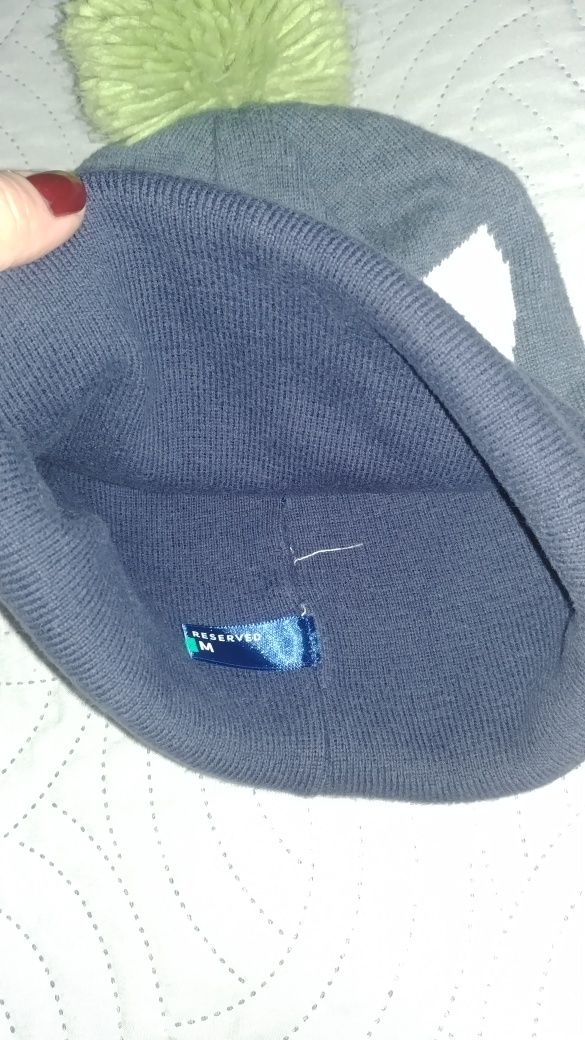 4-6 lat Reserved zimowa czapka z pomponem i oczami