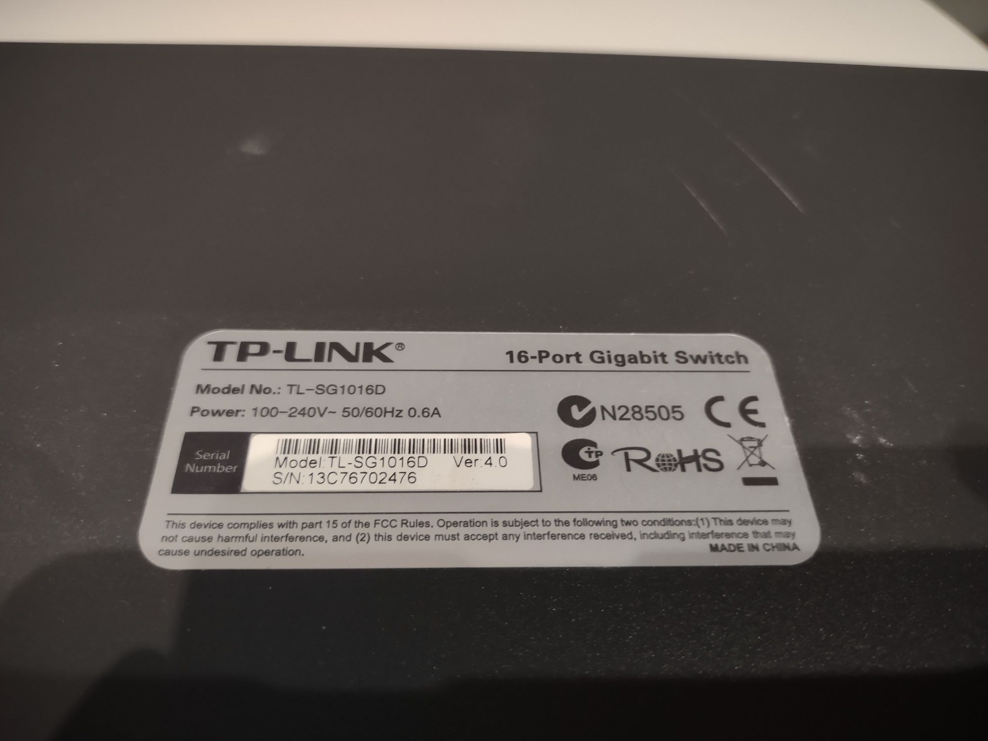 Swoich TP-Link TL-SG1016D