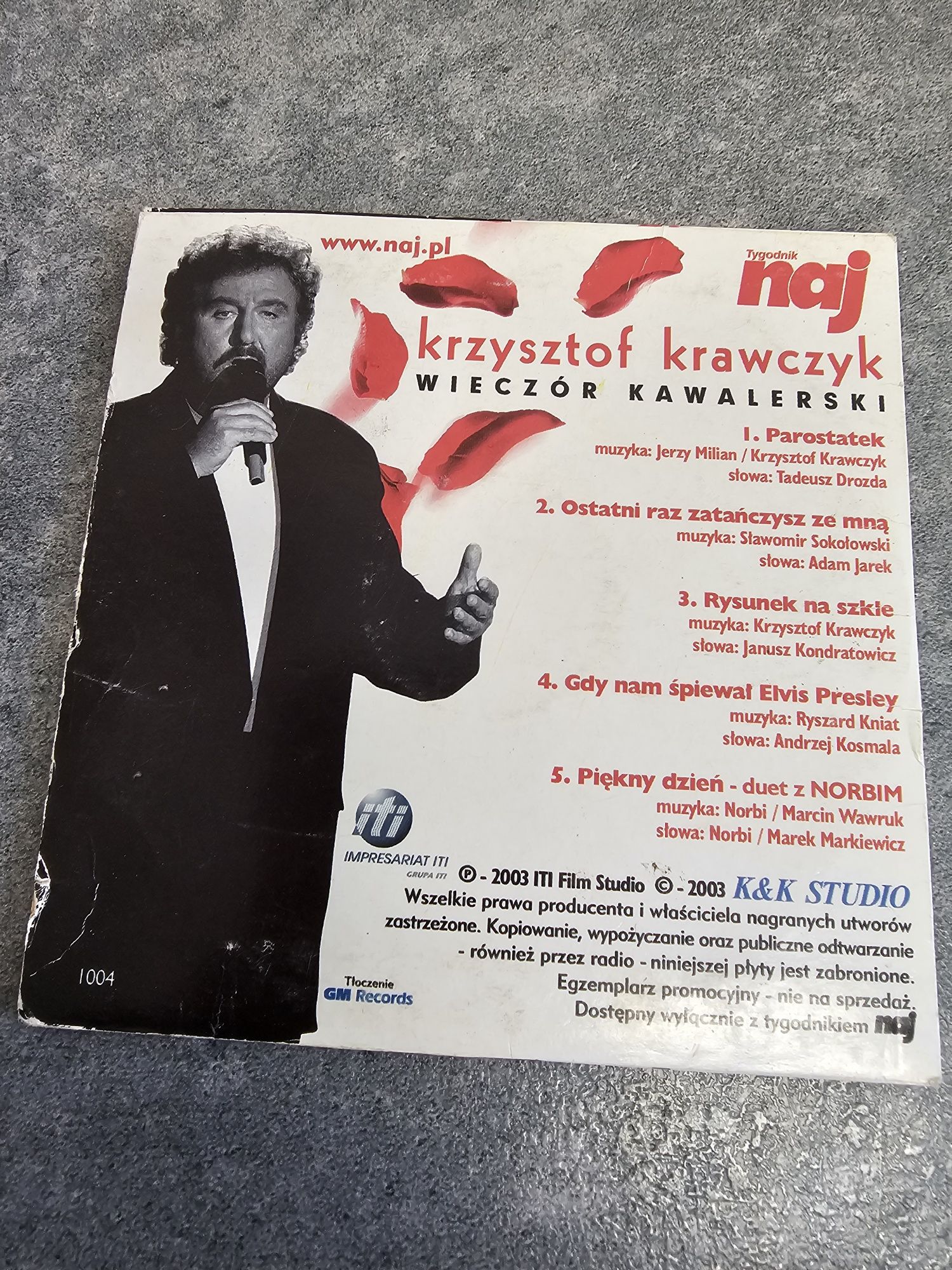 Krzysztof Krawczyk "Wieczór kawalerski" płyta cd