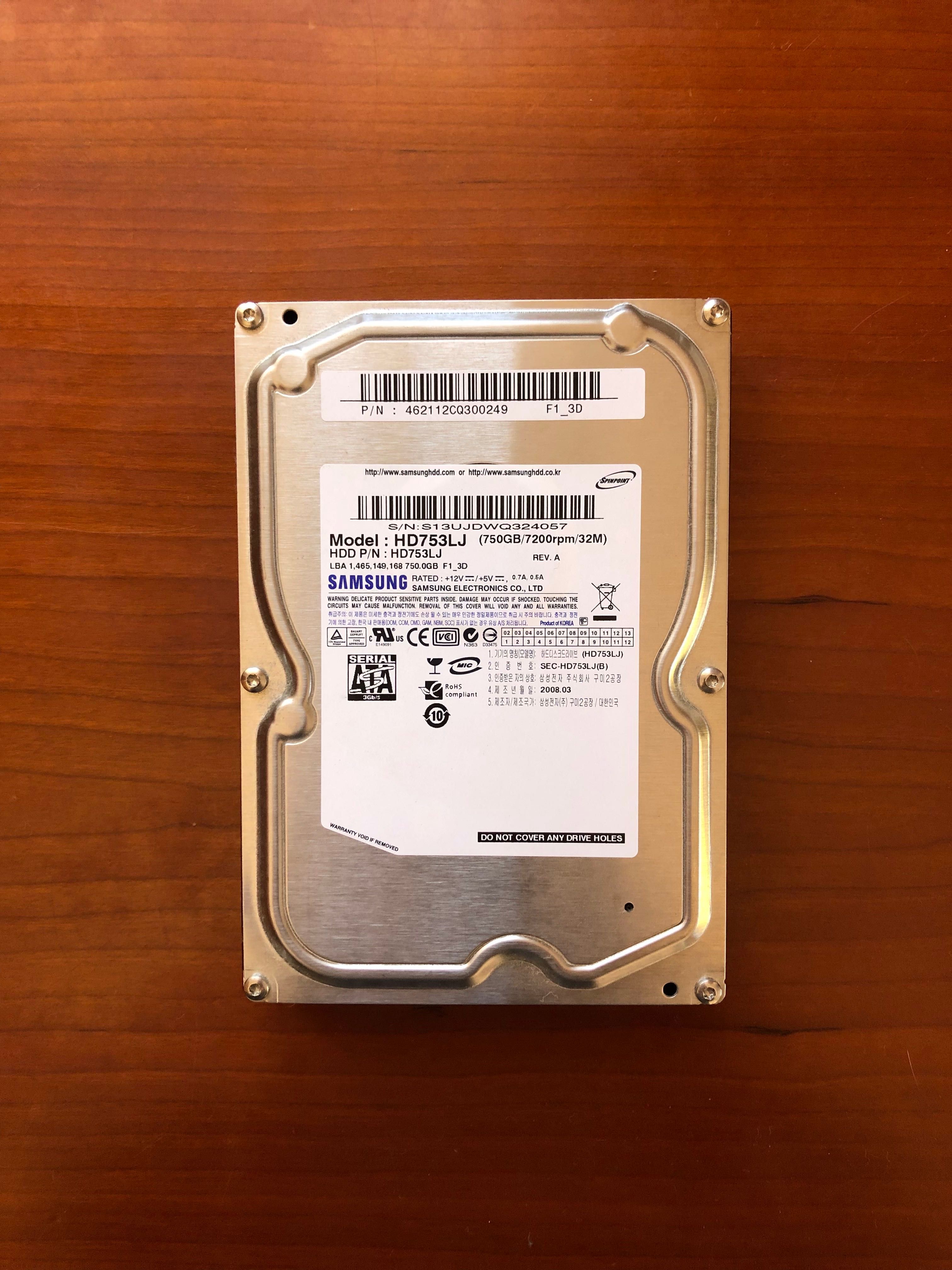 Drive HDD Interna 3.5" 750GB