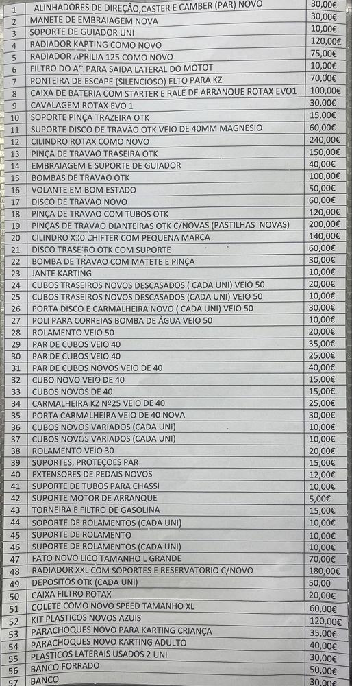 Fato e colete para karting