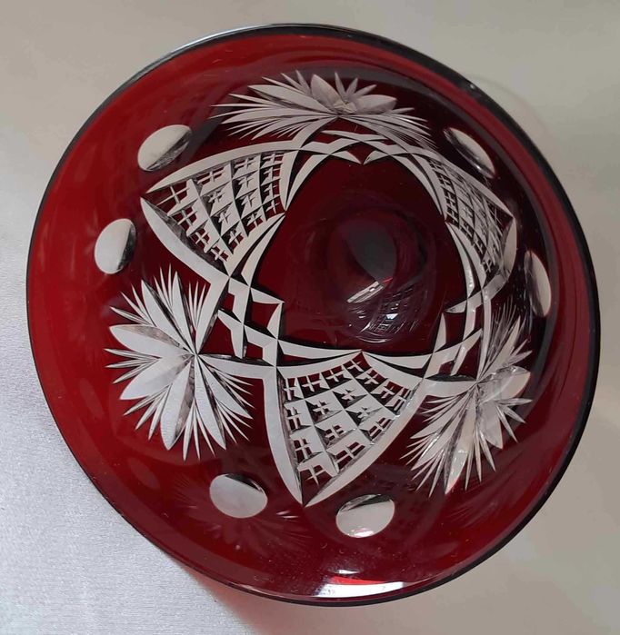 Huta Józefina Szklarska Poręba Rubinowy Kielich do Wina ok. 1920