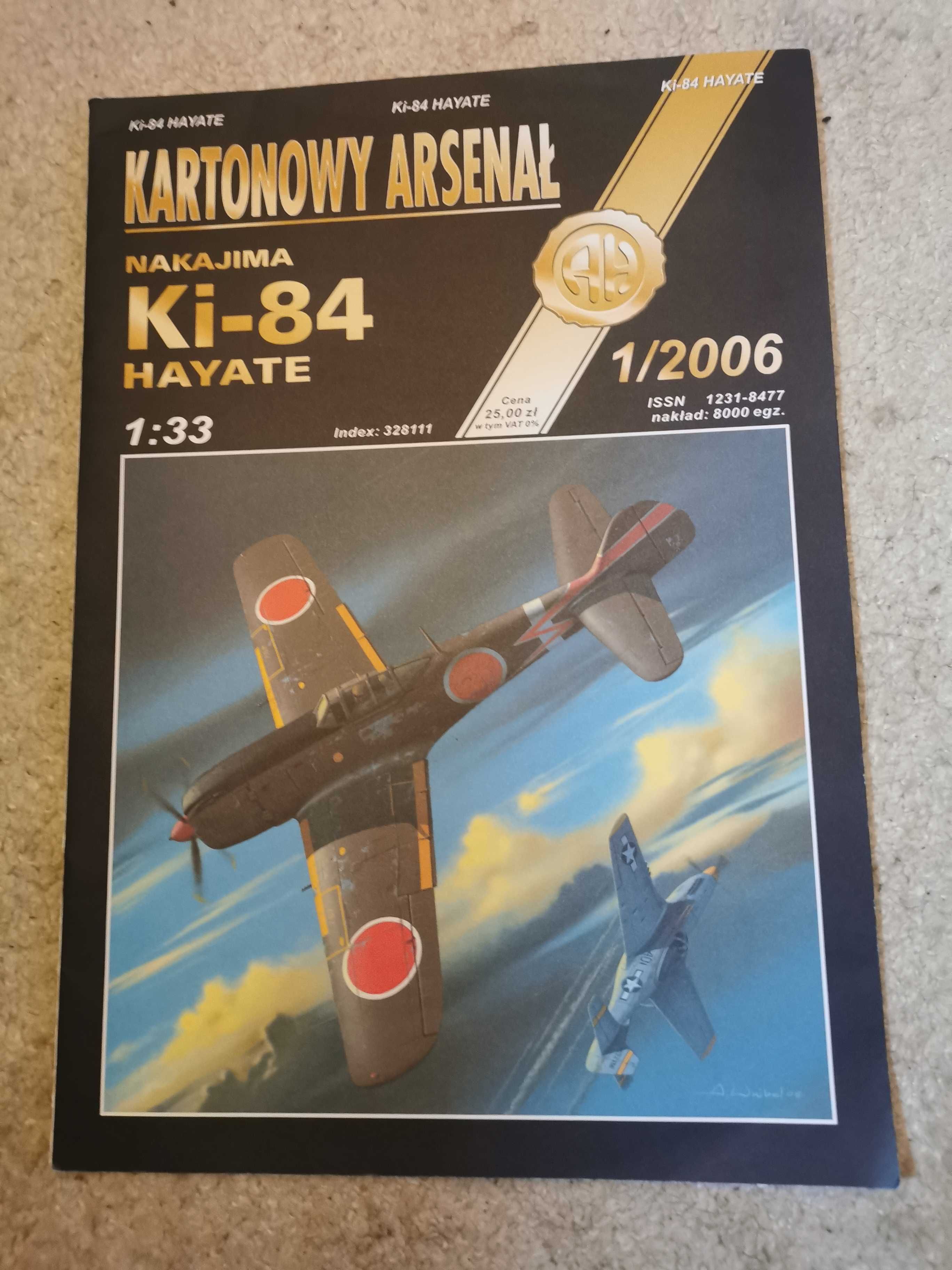 Model kartonowy wyd. Haliński Nakajima Ki-84 Hayate