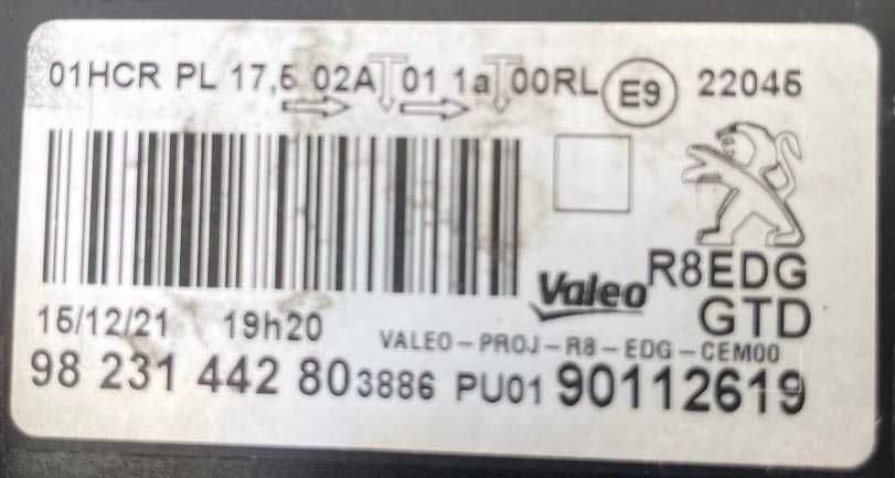 otica frontal ESQ peugeot 508 II . fase 1
