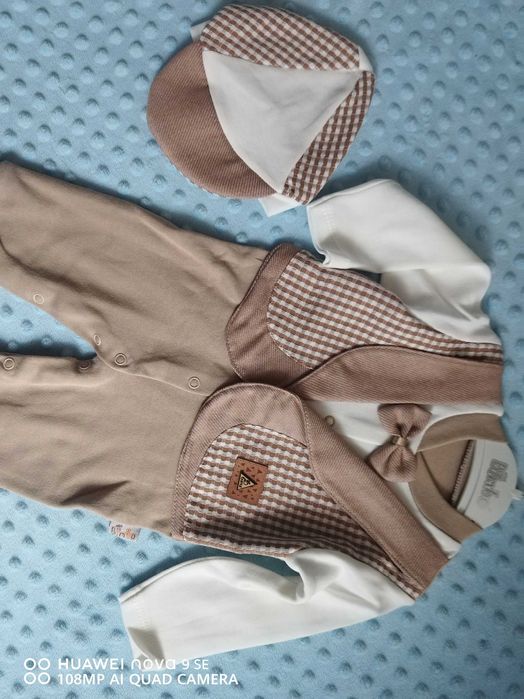 nowe eleganckie ubranko 68  na chrzest wesele komunię dla chłopca