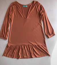Vestido curto ou túnica laranja Vintage Bazaar