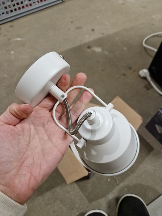 Lampa kinkiet biała loft