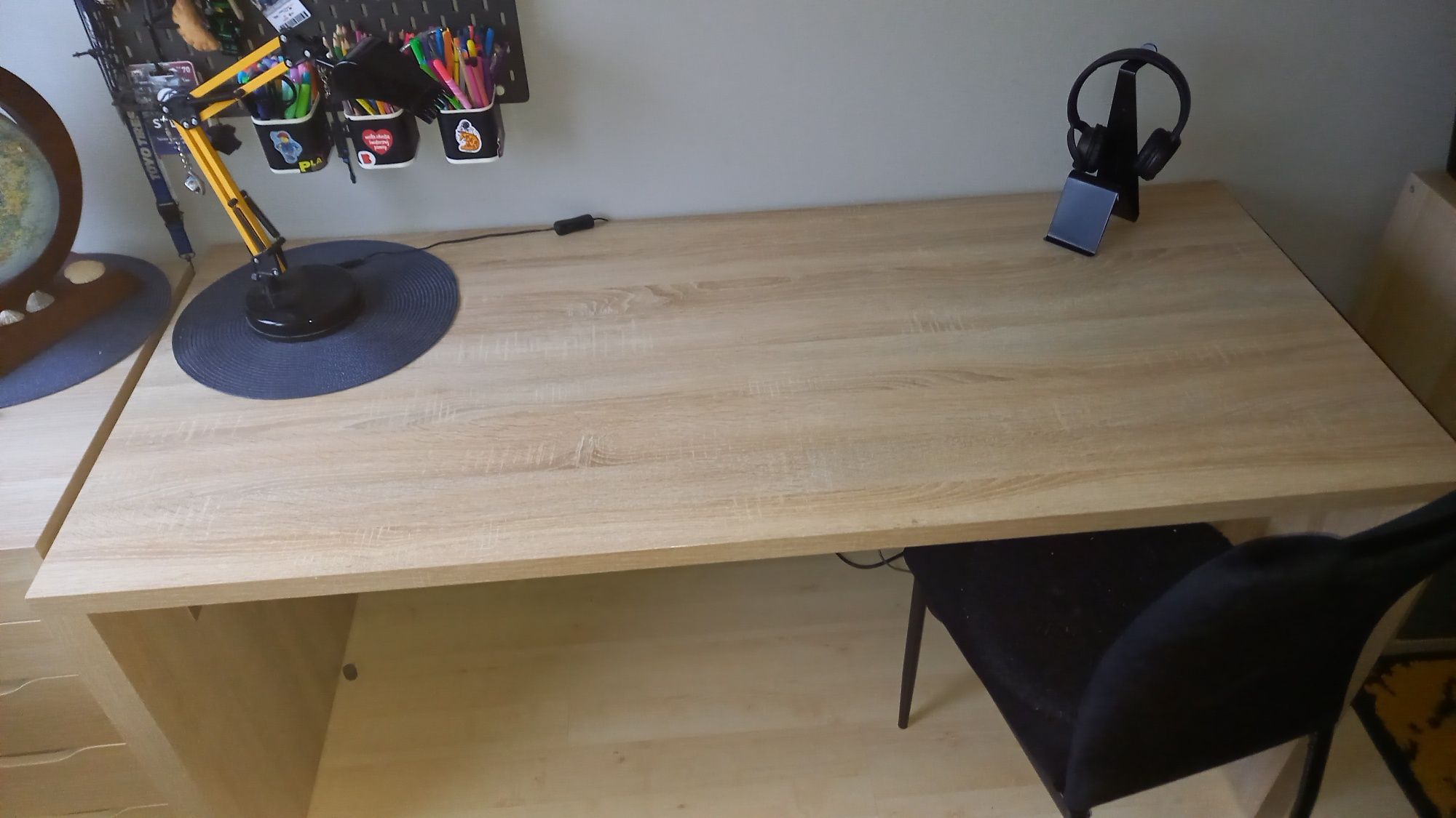 Duże solidne biurko 160x70 cm Dąb Sonoma