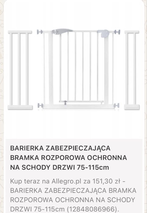 Barierka zabezpieczająca rozporowa