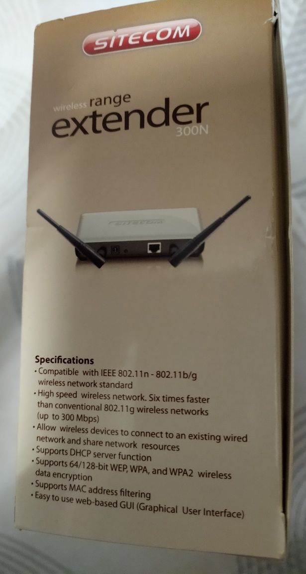 Wifi range extender Sitecom 300 Mbps