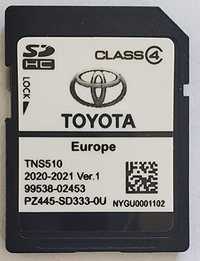 Cartão GPS Toyota TNS 510 Europa 2020 e 2021