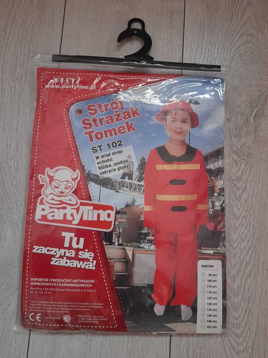 Strój strażaka, przebranie na bal karnawałowy