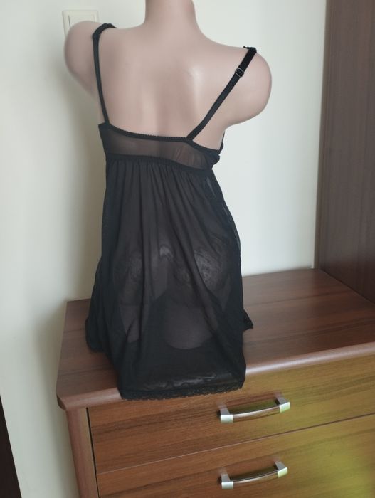 Новий пеньюар чорний 80В пушап