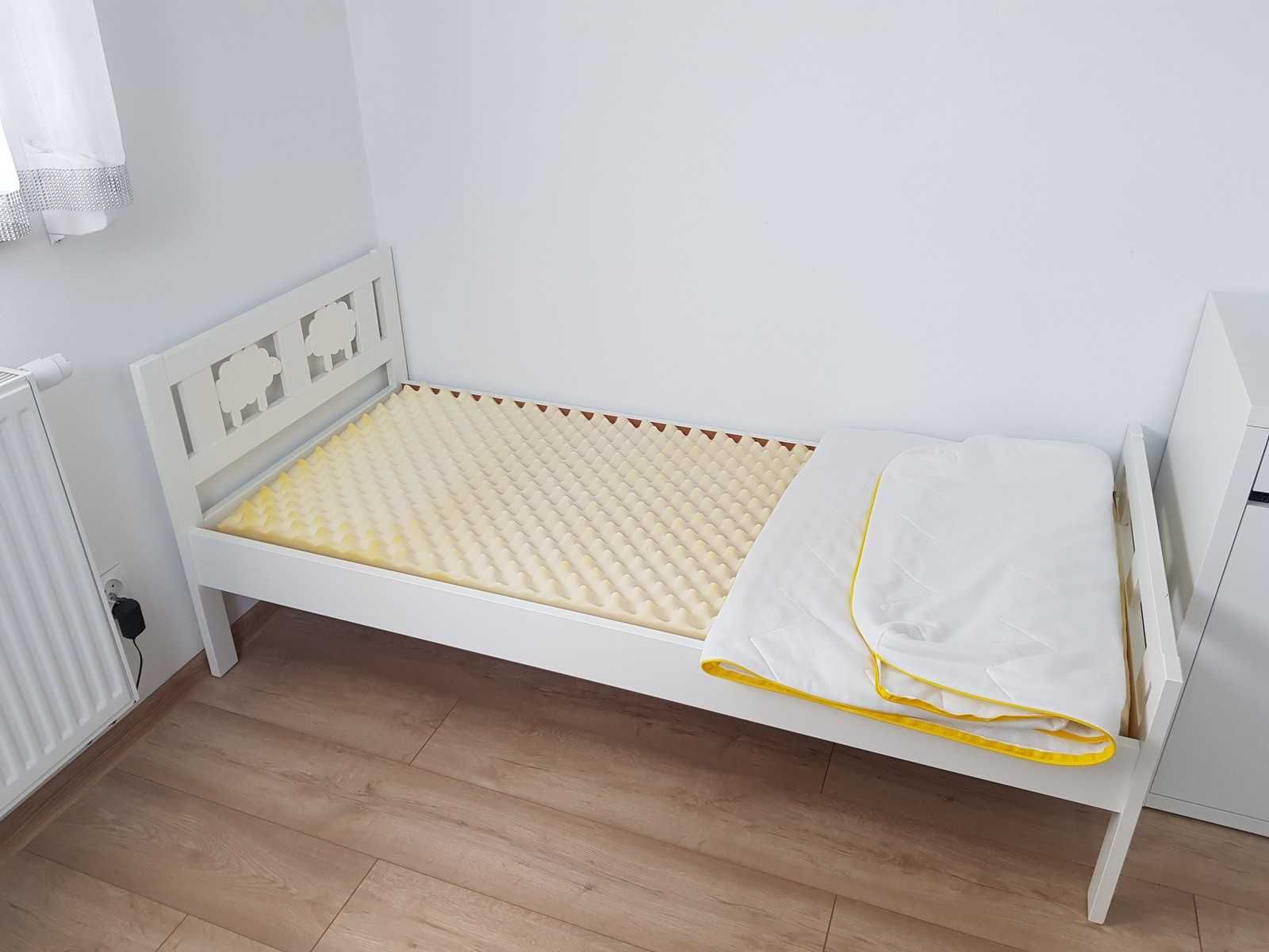 KRITTER Rama łóżka z dnem + materac UNDERLIG - komplet - IKEA - łóżko