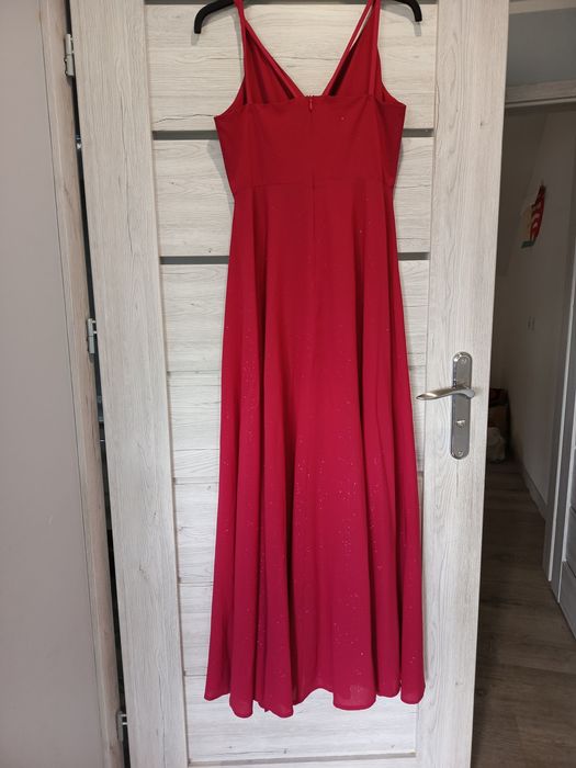 Sukienka 40 brokat Elizabeth kolor malinowy+ gratis