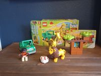 LEGO Duplo ZOO 10802 żyrafa lew auto + GRATIS banany