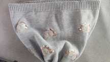 Czapka H&M dziecięca, 92-104 , szara w motylki cekinowe