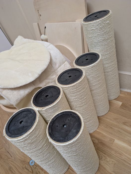 Natural Paradise Drapak dla Kota Magnolia XL Kremowy 175cm Domek Plus