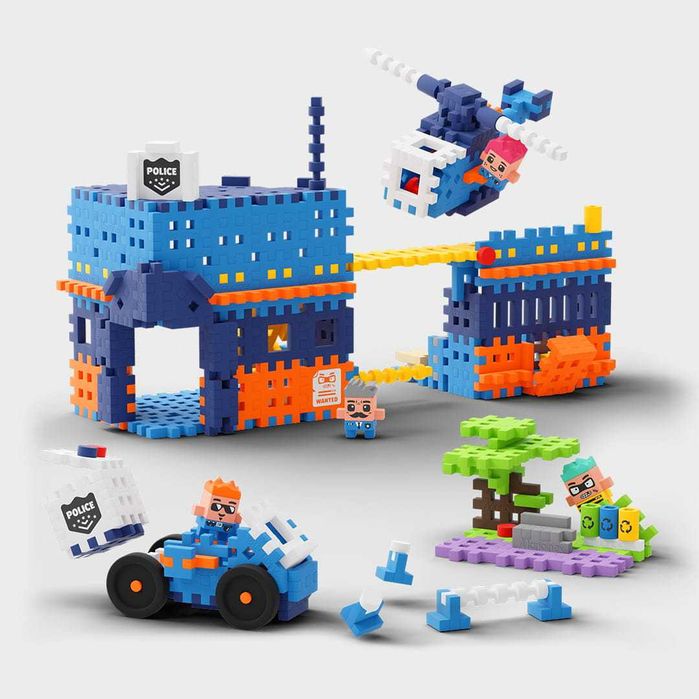 Marioinex KLOCKI 905852 MINI WAFLE Posterunek Policji 280 el