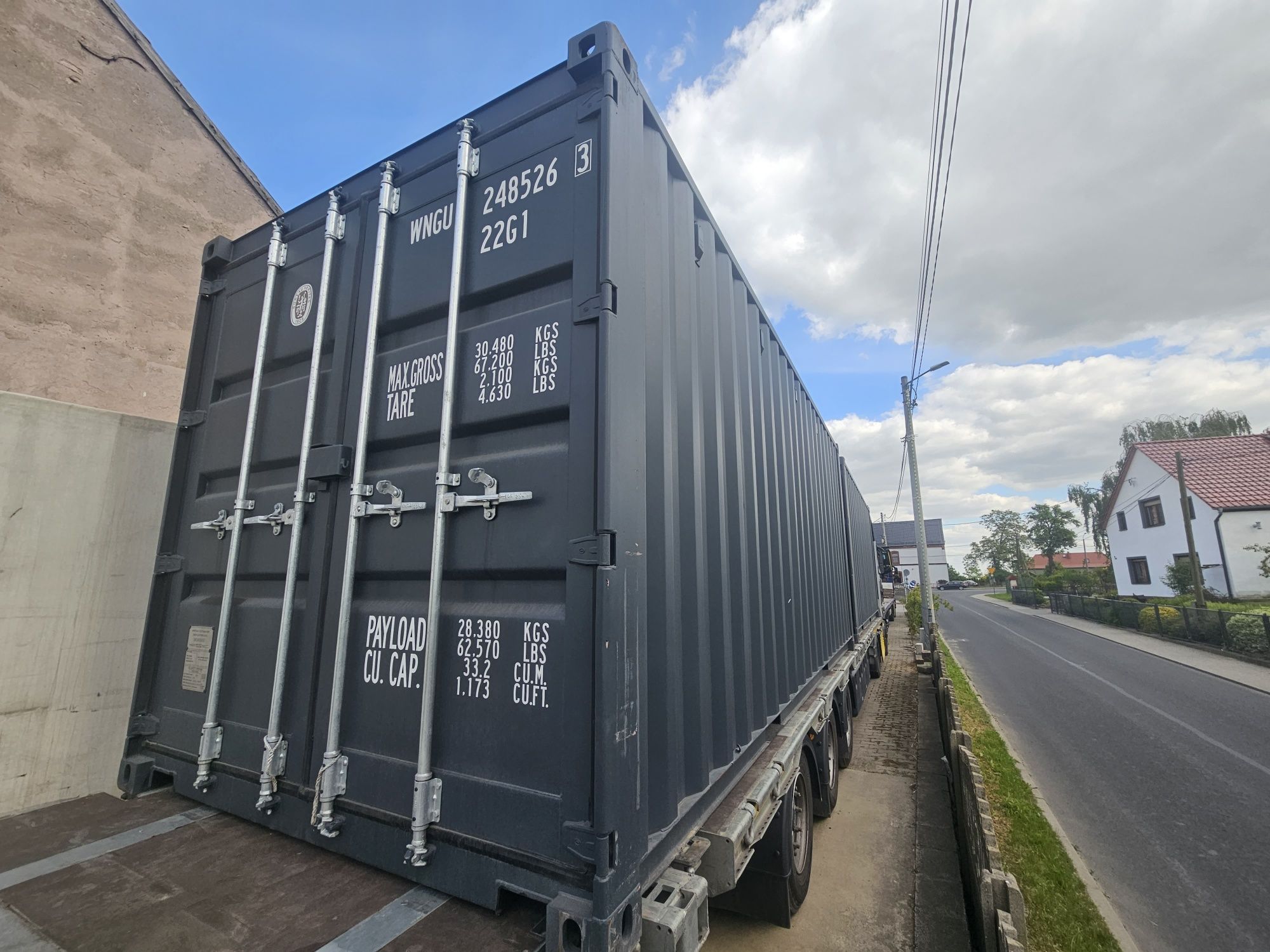 Kontener 20 one way antracyt morski