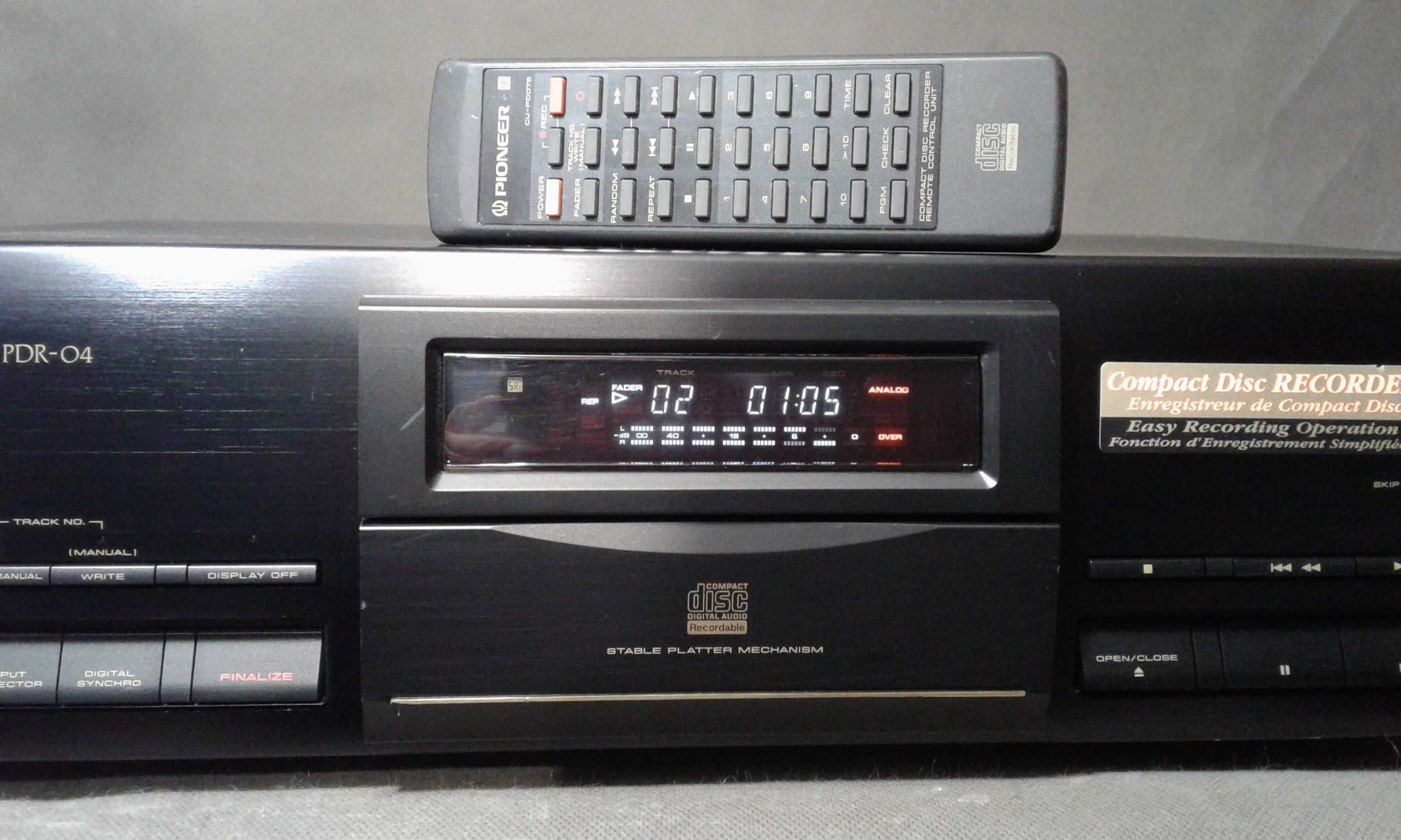PIONEER PDR-04,pilot,nagrywarka audio cd