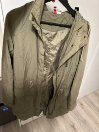 Zielona parka khaki h&m