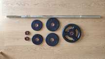 Conjunto Musculação (Barra e discos)