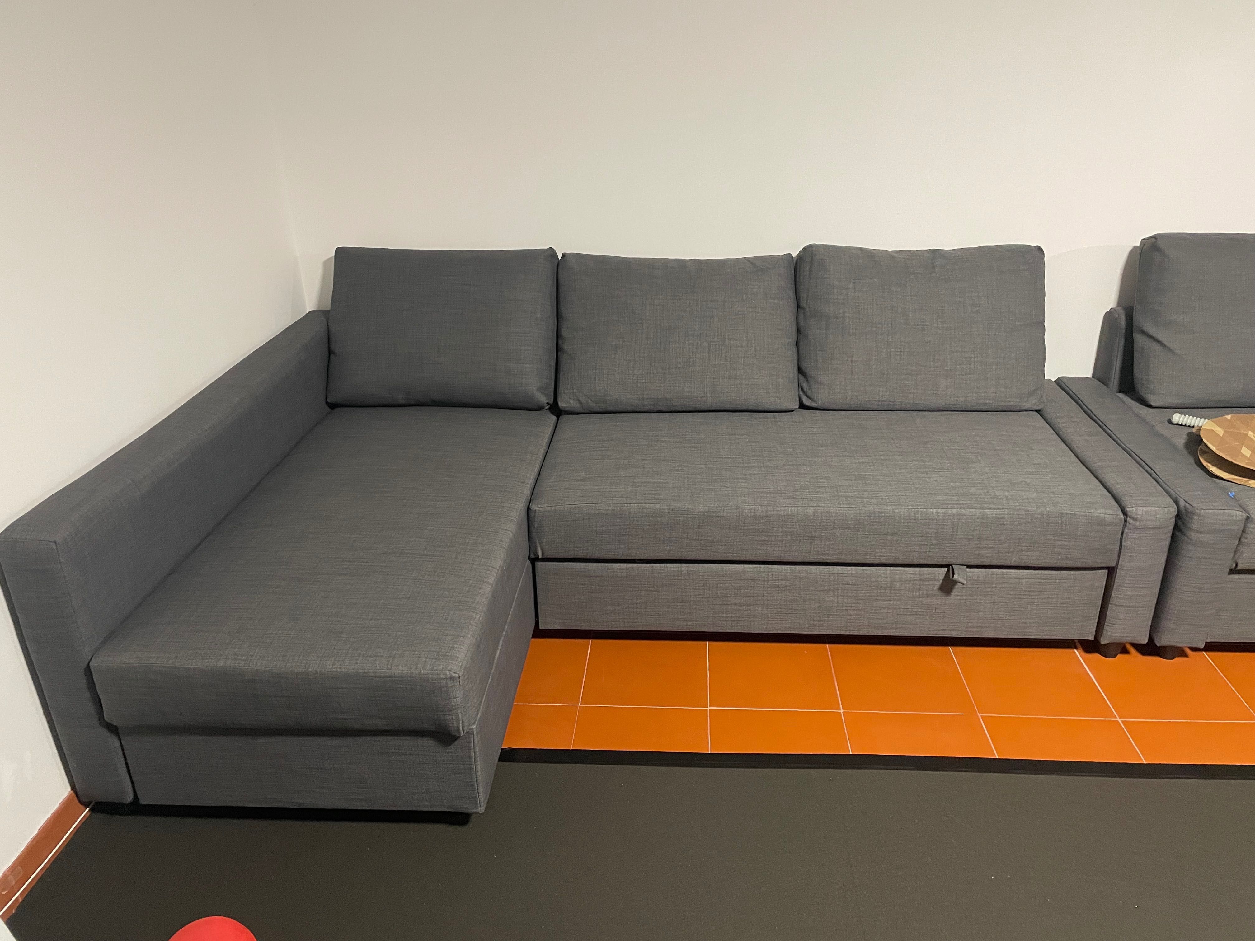 Sofá cama cinza escuro