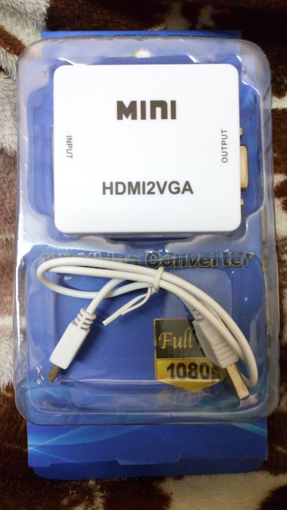 Conversor de HDMI para VGA (mini HDMI2VGA) - novo