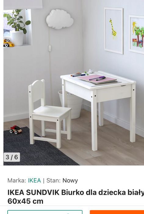 Stolik sekretarzyk biurko IKEA Sundvik