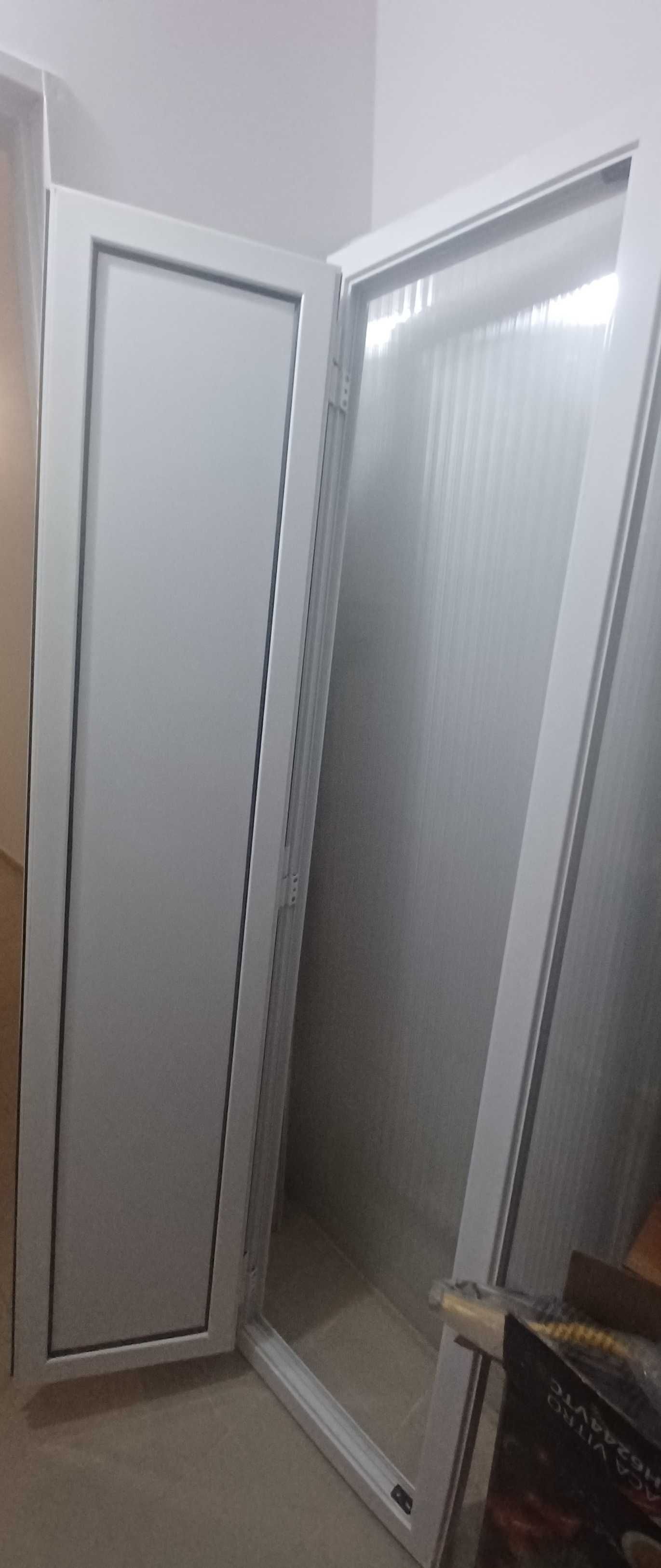 porta em aluminio branco - nova