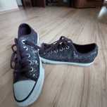 Trampki Buty Converse All Star rozm .35 - Śliwkowe z cekinami