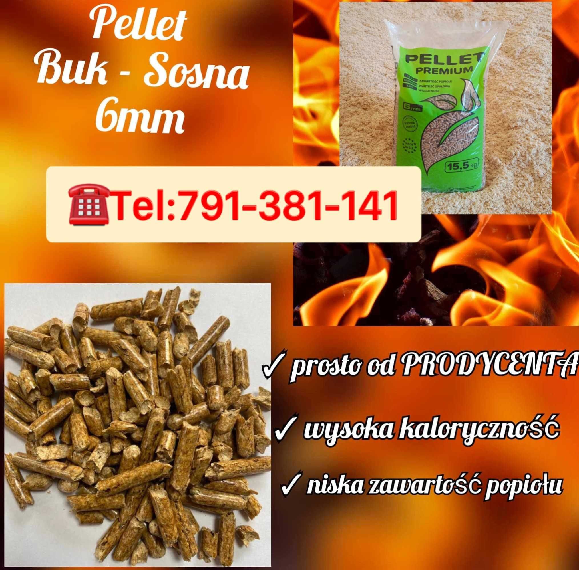Pellet  PREMIUM buk-sosna 6mm