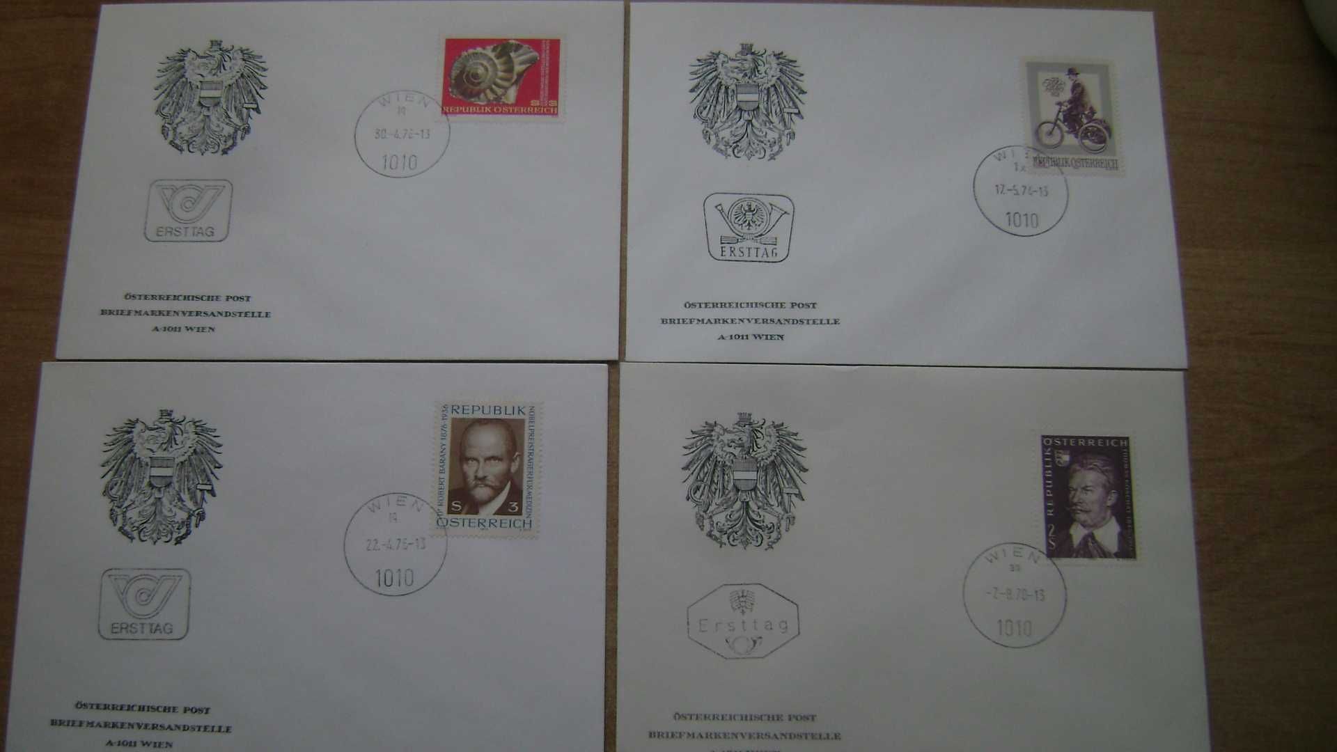 Znaczki pocztowe - Koperty FDC = Zestaw 31 sztuk z Austrii