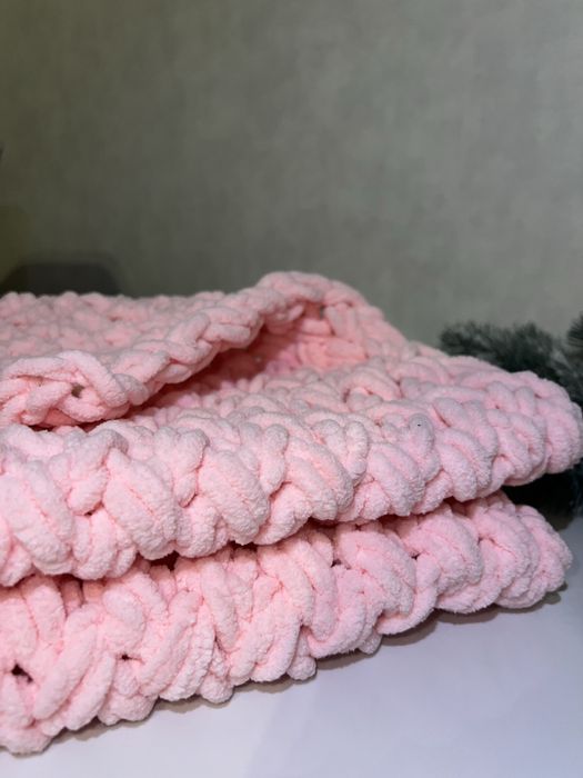 Дитячий плед із алізе пуфі 80х80 см