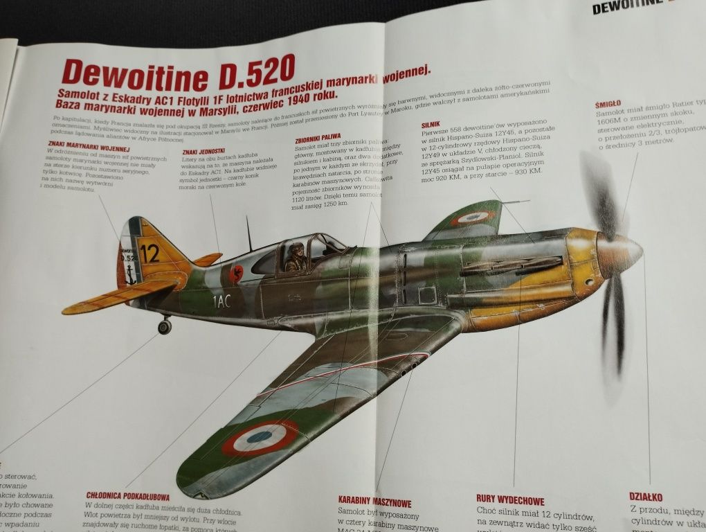 Samolot nowy model Dewoitine D.520- model kolekcjonerski NOWY - nie ot