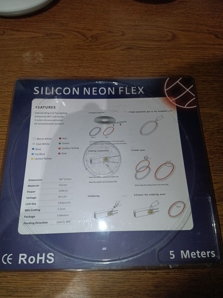 Neon LED flex 12V neutralna barwa