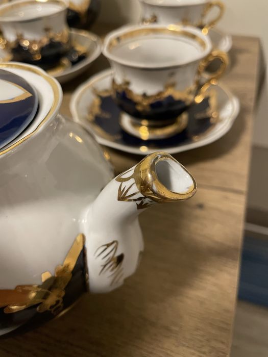 Чайний сервіз барановка синій бутон