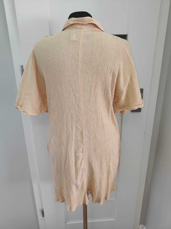 pomarańczowy  krótki kombinezon letni rozpinany Asos rozmiar M/L