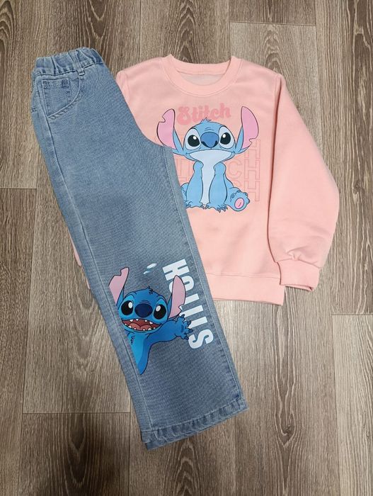 АКЦІЯ Костюм Стіч для дівчат світшот і джинси, для дітей