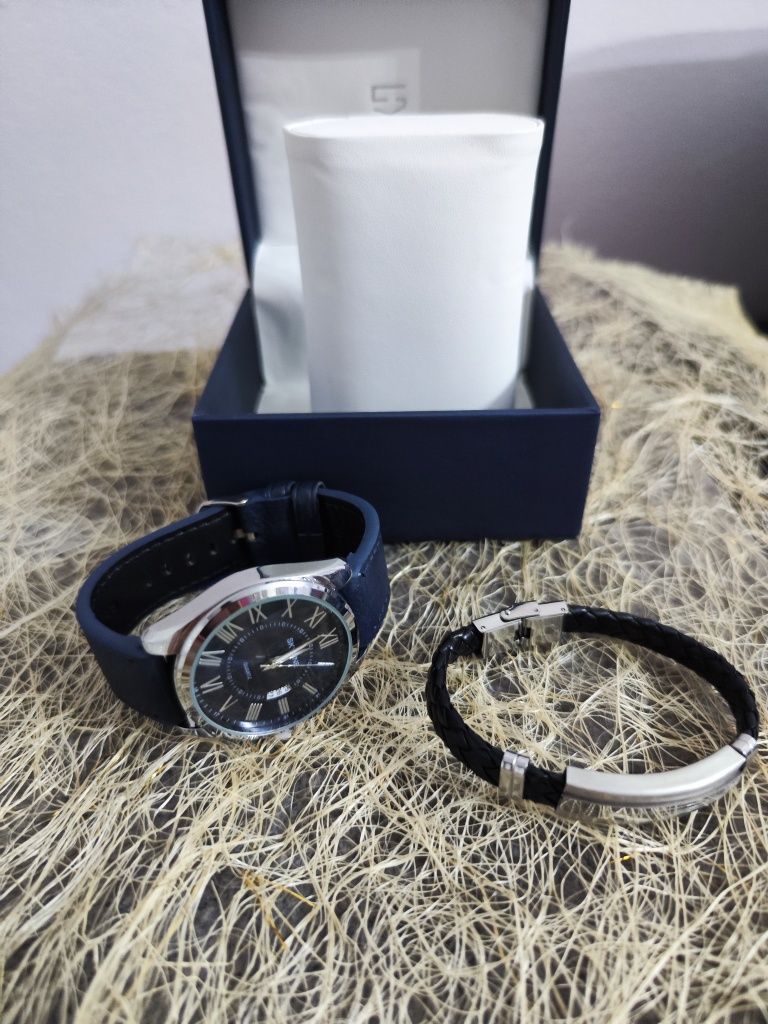 Conjunto relógio e pulseira homem da marca Skyline