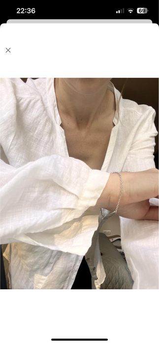 Біла сорочка з натурального льону