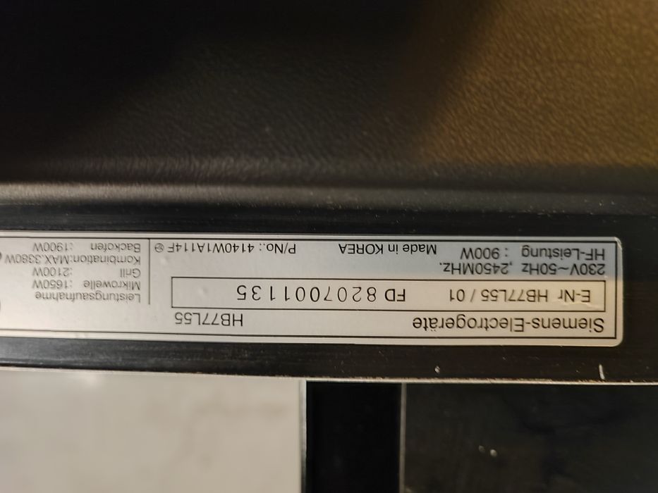 Siemens HB77L55 Mikrofalówka z piekarnikiem